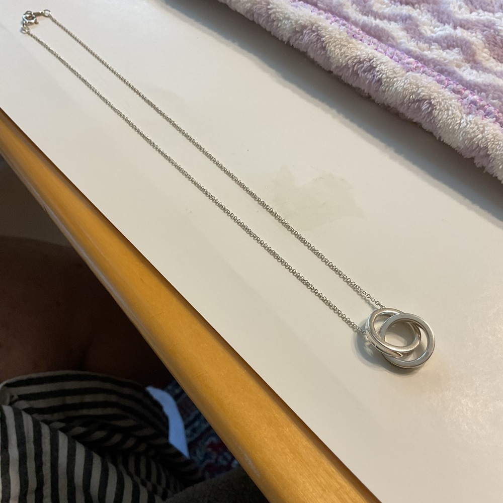 Tiffany and Company 16” entwined Cicle Necklace